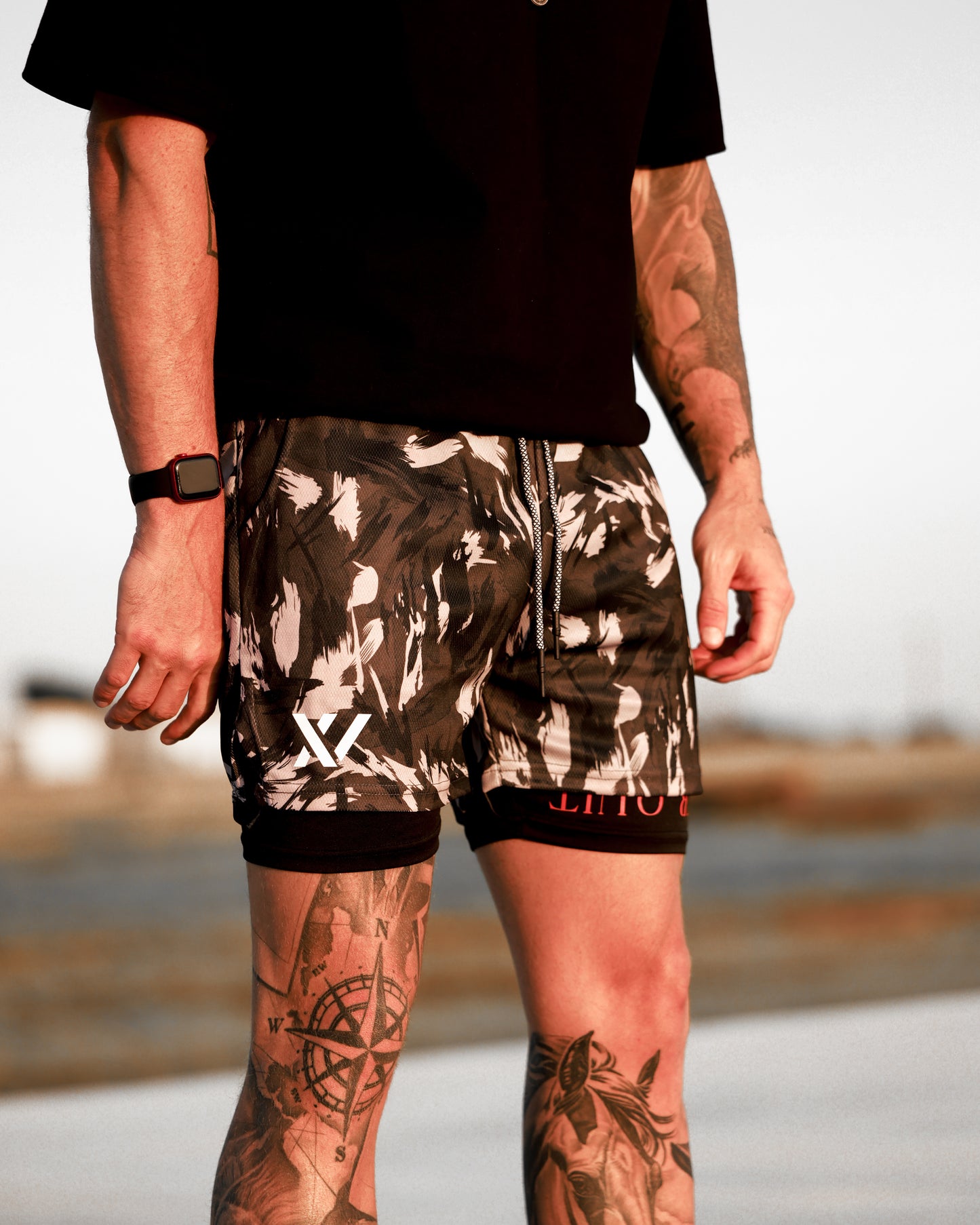 NEVER QUIT - ATHLETIC SHORTS (CAMO)