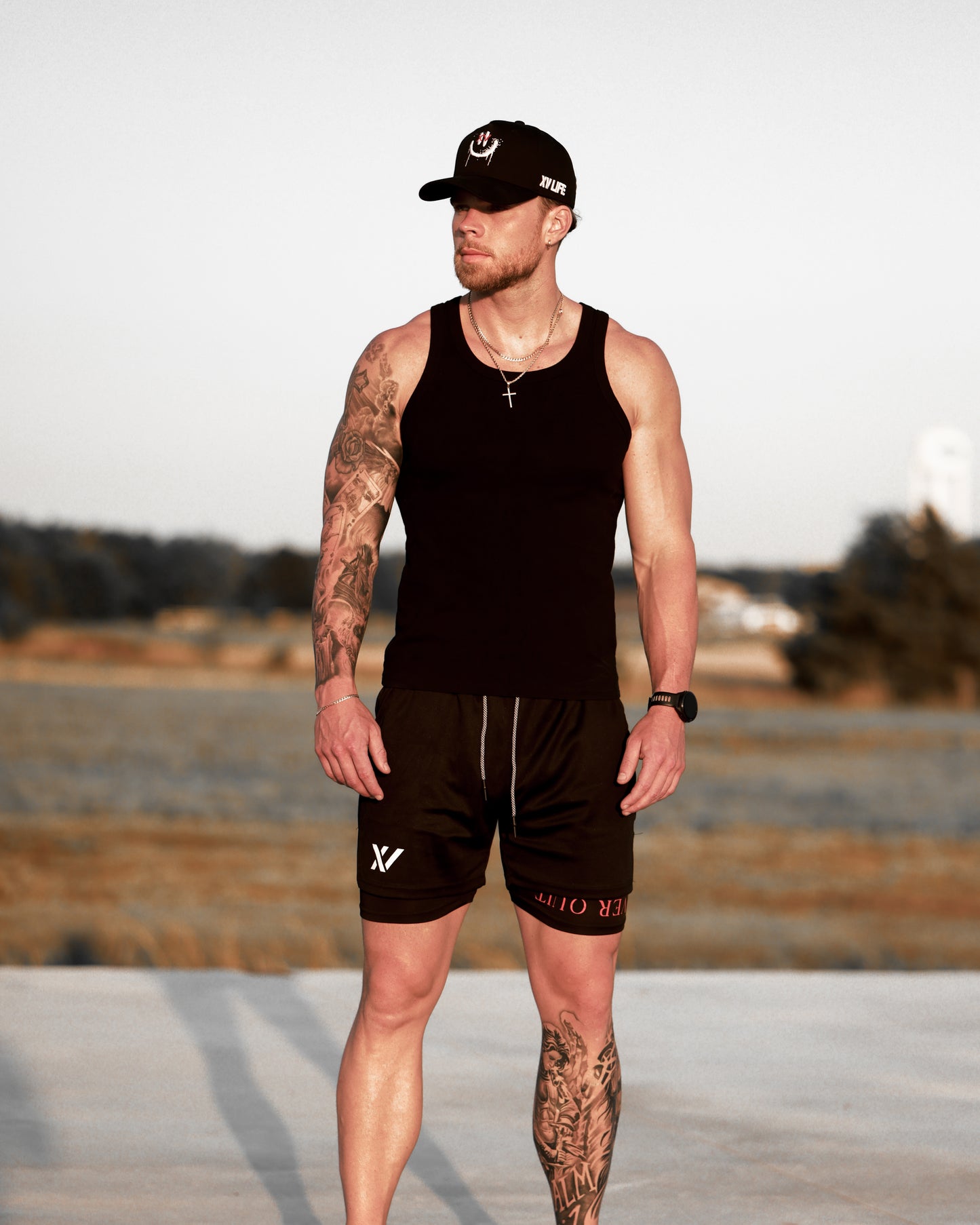NEVER QUIT - ATHLETIC SHORTS (BLACK)