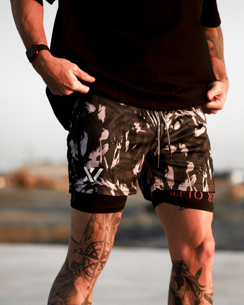 NEVER QUIT - ATHLETIC SHORTS (CAMO)