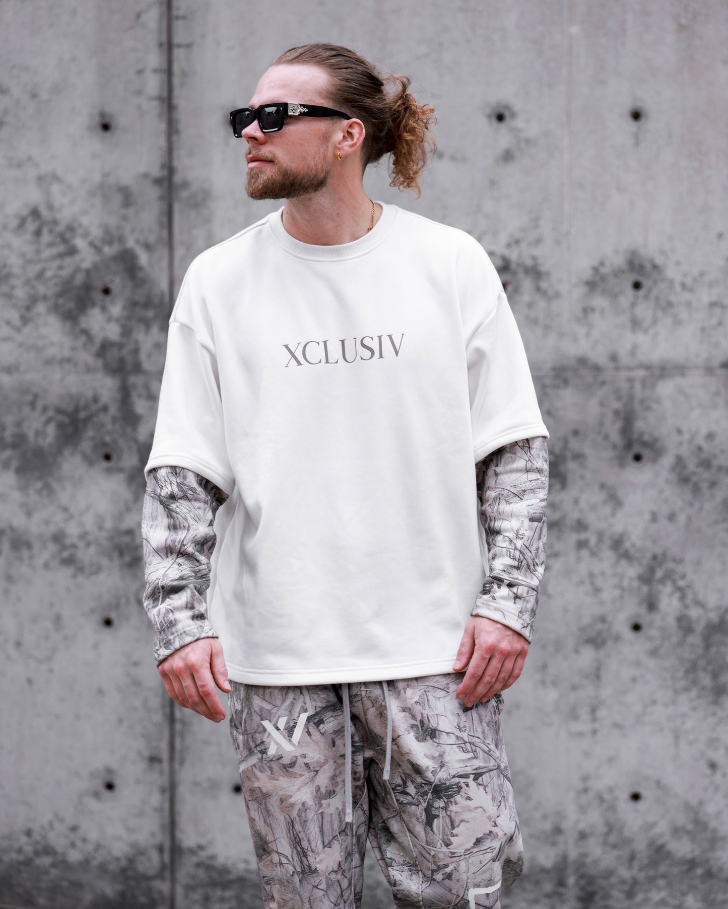 CAMO LAYERED LONG SLEEVE T-SHIRT
