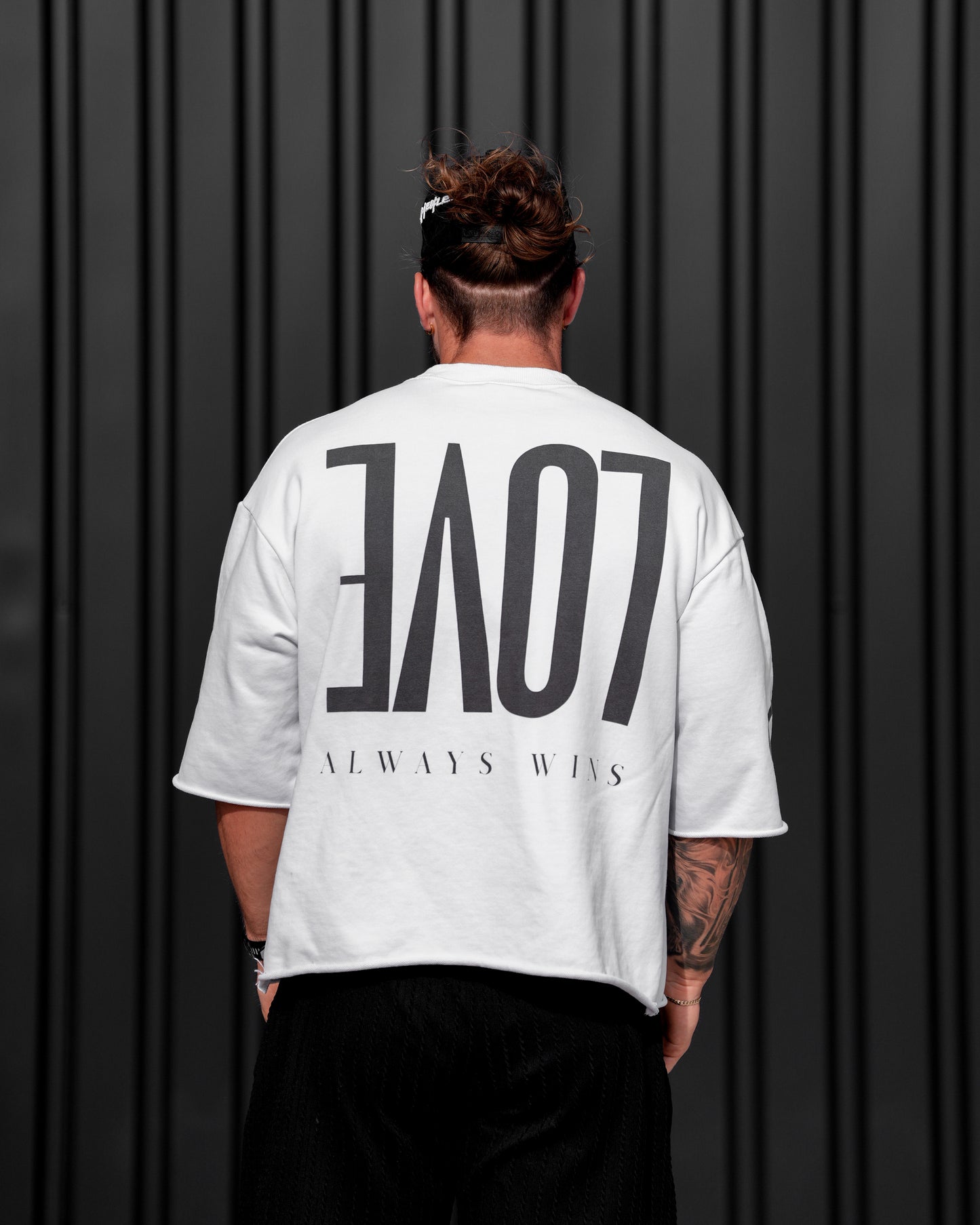 LOVE ALWAYS WINS CROP T-SHIRT - WHITE